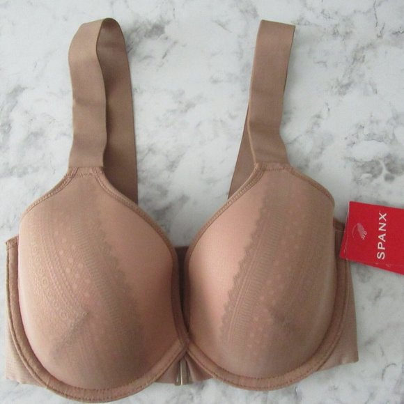 SPANX Other - New Spanx Bra 32D Beige Brallelujah Illusion Lace Full Coverage Cafe Au Lait